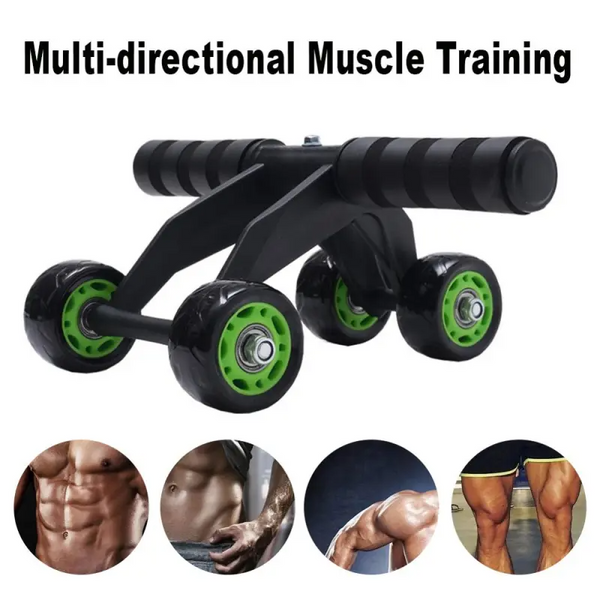 Foldable 4-Wheel Ab Roller Kit