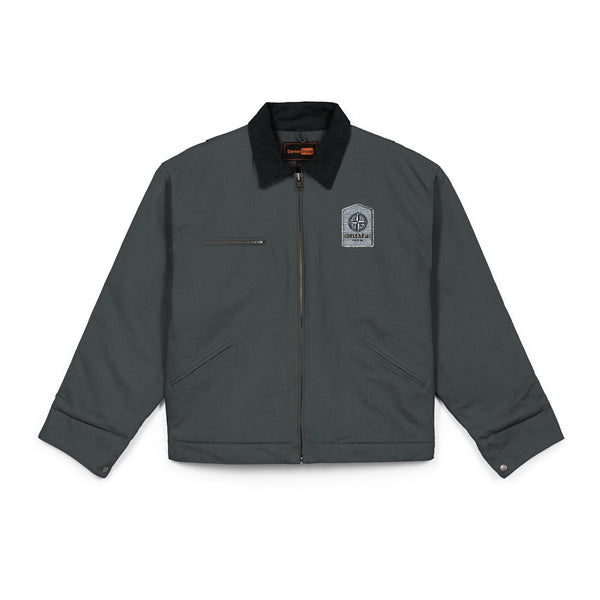 Duck Cloth Work Jacket — Vintage Crest Patch Insulated Utility Coat