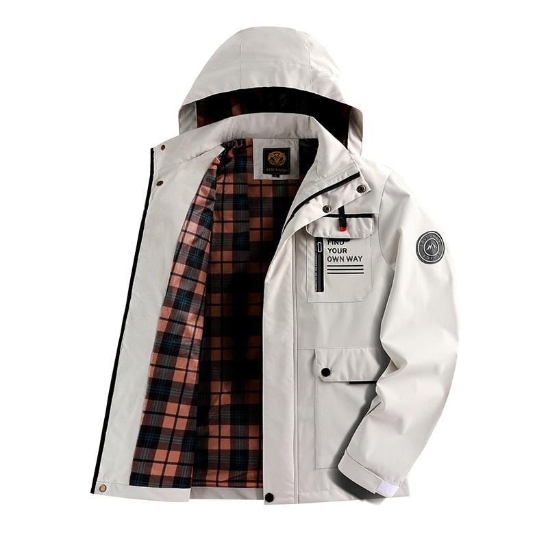 Men's Tactical Fleece Hooded Jacket