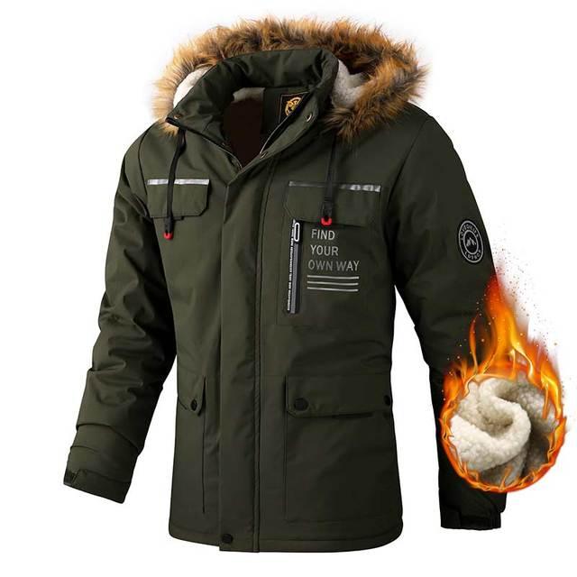 Men's Tactical Fleece Hooded Jacket