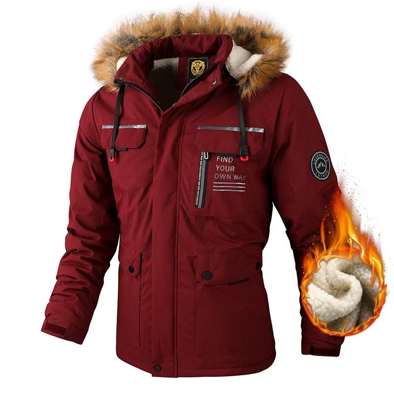 Men's Tactical Fleece Hooded Jacket