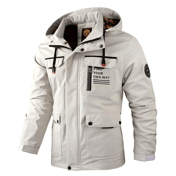 Men's Tactical Fleece Hooded Jacket