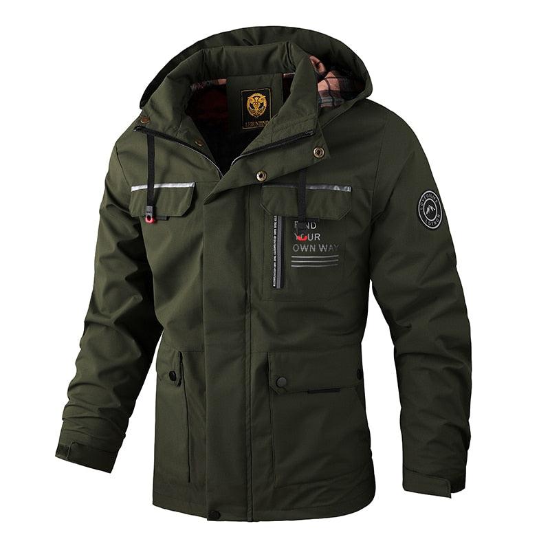 Men's Tactical Fleece Hooded Jacket