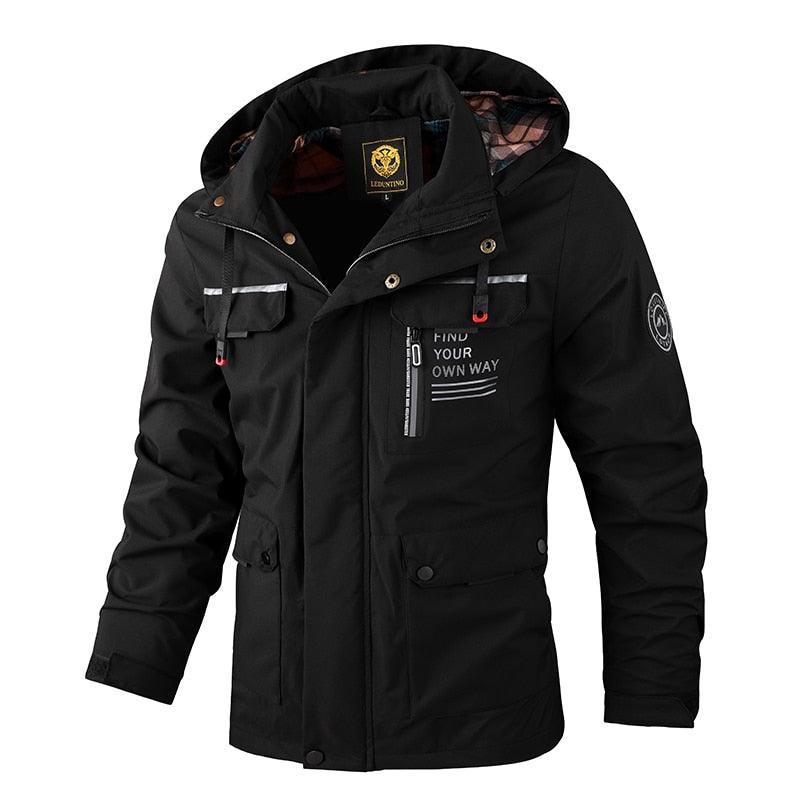 Men's Tactical Fleece Hooded Jacket