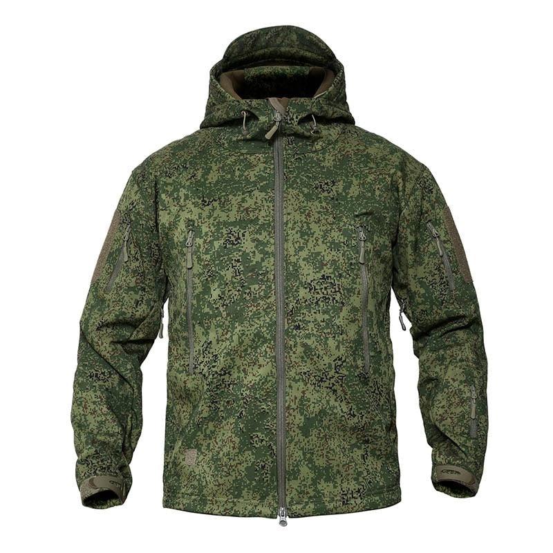 Men's Tactical Camouflage Jacket – Lightweight Water-Resistant Hooded Windbreaker