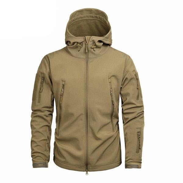 Men's Tactical Camouflage Jacket – Lightweight Water-Resistant Hooded Windbreaker