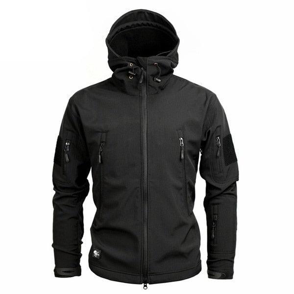 Men's Tactical Camouflage Jacket – Lightweight Water-Resistant Hooded Windbreaker