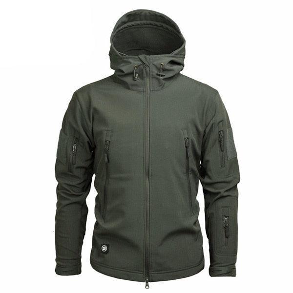 Men's Tactical Camouflage Jacket – Lightweight Water-Resistant Hooded Windbreaker