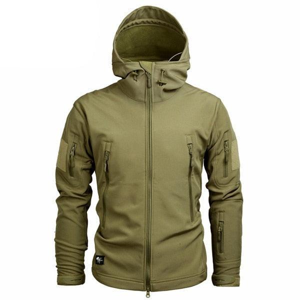 Men's Tactical Camouflage Jacket – Lightweight Water-Resistant Hooded Windbreaker